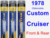 Front & Rear Wiper Blade Pack for 1978 Oldsmobile Custom Cruiser - Assurance