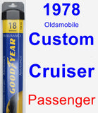 Passenger Wiper Blade for 1978 Oldsmobile Custom Cruiser - Assurance