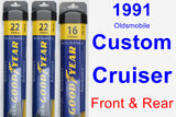 Front & Rear Wiper Blade Pack for 1991 Oldsmobile Custom Cruiser - Assurance