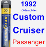 Passenger Wiper Blade for 1992 Oldsmobile Custom Cruiser - Assurance