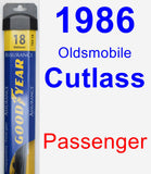 Passenger Wiper Blade for 1986 Oldsmobile Cutlass - Assurance