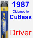 Driver Wiper Blade for 1987 Oldsmobile Cutlass - Assurance