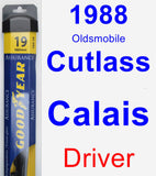 Driver Wiper Blade for 1988 Oldsmobile Cutlass Calais - Assurance