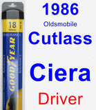 Driver Wiper Blade for 1986 Oldsmobile Cutlass Ciera - Assurance