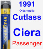 Passenger Wiper Blade for 1991 Oldsmobile Cutlass Ciera - Assurance