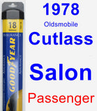 Passenger Wiper Blade for 1978 Oldsmobile Cutlass Salon - Assurance