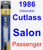 Passenger Wiper Blade for 1986 Oldsmobile Cutlass Salon - Assurance