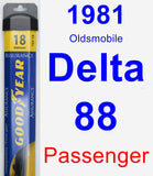 Passenger Wiper Blade for 1981 Oldsmobile Delta 88 - Assurance