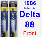 Front Wiper Blade Pack for 1986 Oldsmobile Delta 88 - Assurance