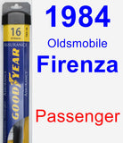 Passenger Wiper Blade for 1984 Oldsmobile Firenza - Assurance