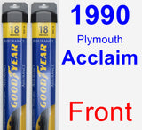 Front Wiper Blade Pack for 1990 Plymouth Acclaim - Assurance