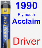 Driver Wiper Blade for 1990 Plymouth Acclaim - Assurance