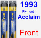 Front Wiper Blade Pack for 1993 Plymouth Acclaim - Assurance