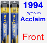 Front Wiper Blade Pack for 1994 Plymouth Acclaim - Assurance