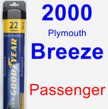 Passenger Wiper Blade for 2000 Plymouth Breeze - Assurance