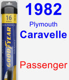 Passenger Wiper Blade for 1982 Plymouth Caravelle - Assurance