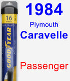 Passenger Wiper Blade for 1984 Plymouth Caravelle - Assurance