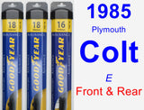 Front & Rear Wiper Blade Pack for 1985 Plymouth Colt - Assurance