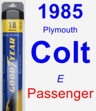 Passenger Wiper Blade for 1985 Plymouth Colt - Assurance