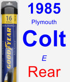 Rear Wiper Blade for 1985 Plymouth Colt - Assurance