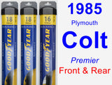 Front & Rear Wiper Blade Pack for 1985 Plymouth Colt - Assurance