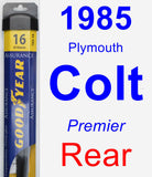 Rear Wiper Blade for 1985 Plymouth Colt - Assurance