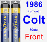 Front Wiper Blade Pack for 1986 Plymouth Colt - Assurance