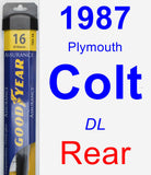 Rear Wiper Blade for 1987 Plymouth Colt - Assurance