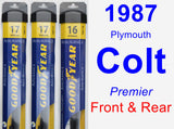 Front & Rear Wiper Blade Pack for 1987 Plymouth Colt - Assurance