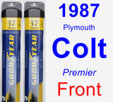 Front Wiper Blade Pack for 1987 Plymouth Colt - Assurance