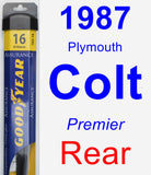 Rear Wiper Blade for 1987 Plymouth Colt - Assurance