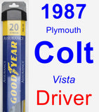 Driver Wiper Blade for 1987 Plymouth Colt - Assurance