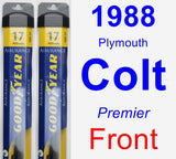 Front Wiper Blade Pack for 1988 Plymouth Colt - Assurance