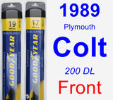 Front Wiper Blade Pack for 1989 Plymouth Colt - Assurance