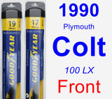 Front Wiper Blade Pack for 1990 Plymouth Colt - Assurance