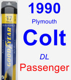 Passenger Wiper Blade for 1990 Plymouth Colt - Assurance