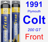 Front Wiper Blade Pack for 1991 Plymouth Colt - Assurance