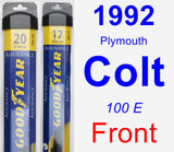 Front Wiper Blade Pack for 1992 Plymouth Colt - Assurance