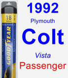 Passenger Wiper Blade for 1992 Plymouth Colt - Assurance