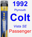 Passenger Wiper Blade for 1992 Plymouth Colt - Assurance