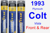 Front & Rear Wiper Blade Pack for 1993 Plymouth Colt - Assurance