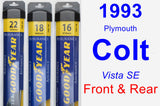 Front & Rear Wiper Blade Pack for 1993 Plymouth Colt - Assurance