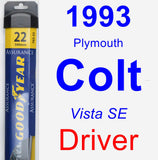 Driver Wiper Blade for 1993 Plymouth Colt - Assurance