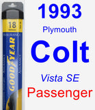 Passenger Wiper Blade for 1993 Plymouth Colt - Assurance