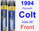 Front Wiper Blade Pack for 1994 Plymouth Colt - Assurance