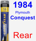 Rear Wiper Blade for 1984 Plymouth Conquest - Assurance