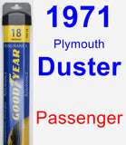 Passenger Wiper Blade for 1971 Plymouth Duster - Assurance