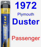 Passenger Wiper Blade for 1972 Plymouth Duster - Assurance