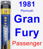 Passenger Wiper Blade for 1981 Plymouth Gran Fury - Assurance