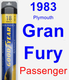 Passenger Wiper Blade for 1983 Plymouth Gran Fury - Assurance